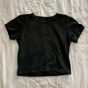 brandy melville hunter green baby tee